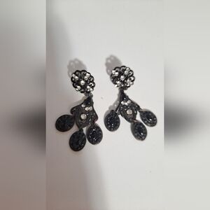 Small Black Chandelier Earrings